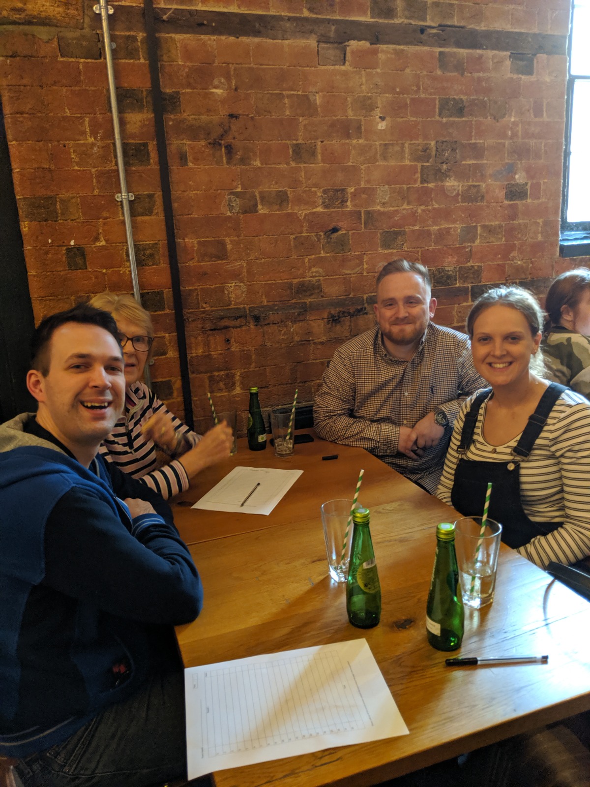 The winning table at an MK Pub Entertainment quiz night
